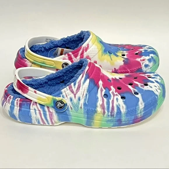 Crocs Men Size 13 Classic Tie-Dye Lined Clog Slides 206341-4SO New Crocs Men Size 13 Classic Tie-Dye Lined Clog Slides 206341  main image 4